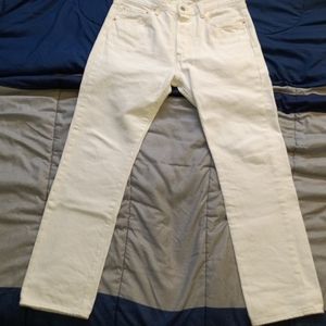Men's White 501 Levi Jeans 32x30 button fly